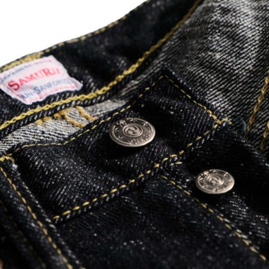  사무라이 진스 데님 팬츠 사무라이 진 진 17온스 레프트 핸드 트윌 셀비지 진 릴렉스 테이퍼드 - SAMURAI JEANS