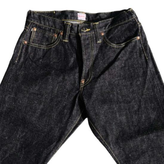  사무라이 진스 데님 팬츠 사무라이 진 진 17온스 레프트 핸드 트윌 셀비지 진 릴렉스 테이퍼드 - SAMURAI JEANS