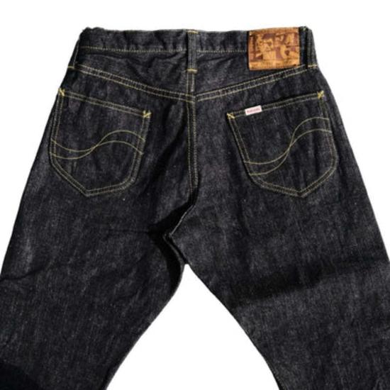  사무라이 진스 데님 팬츠 사무라이 진 진 17온스 레프트 핸드 트윌 셀비지 진 릴렉스 테이퍼드 - SAMURAI JEANS