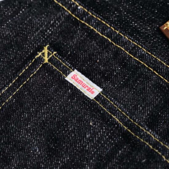  사무라이 진스 데님 팬츠 사무라이 진 진 17온스 레프트 핸드 트윌 셀비지 진 릴렉스 테이퍼드 - SAMURAI JEANS