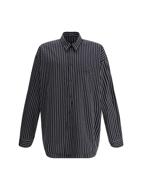 25SS 발렌시아가 긴팔 셔츠 814598TRM23 1070 BLACK