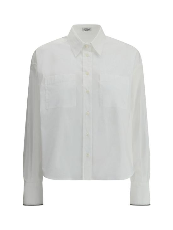 25SS 브루넬로 쿠치넬리 셔츠 M0091NL496 C159 WHITE