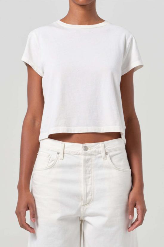  에이골디 반팔 티셔츠 아골드 아딘 쉬런큰 티 화이트 애쉬