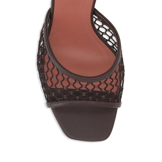 25SS 아미나 무아디 뮬/슬리퍼 LUPITA NET 70 MOCHA BROWN - AMINA MUADDI