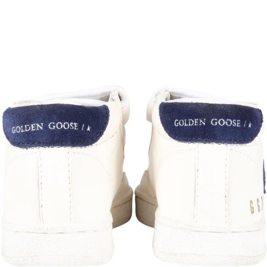 25FW [키즈] 골든구스 JUNE 준 벨크로 스니커즈 GJF00386 F003322 10357 WHITE - GOLDEN GOOSE