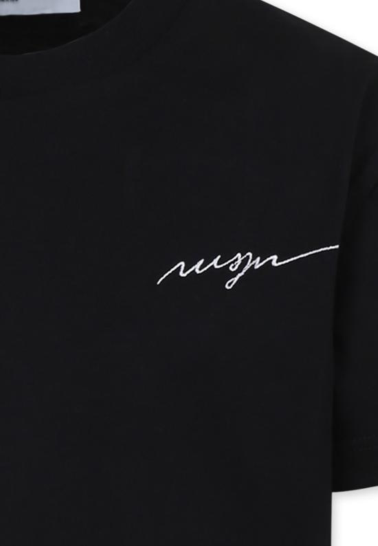 25SS [키즈] 엠에스지엠 티셔츠 S5MSJUTH064 110 BLACK - MSGM