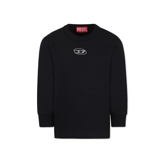 25FW [키즈] 디젤 니트/스웻셔츠 J02024 KYAVF K900 BLACK