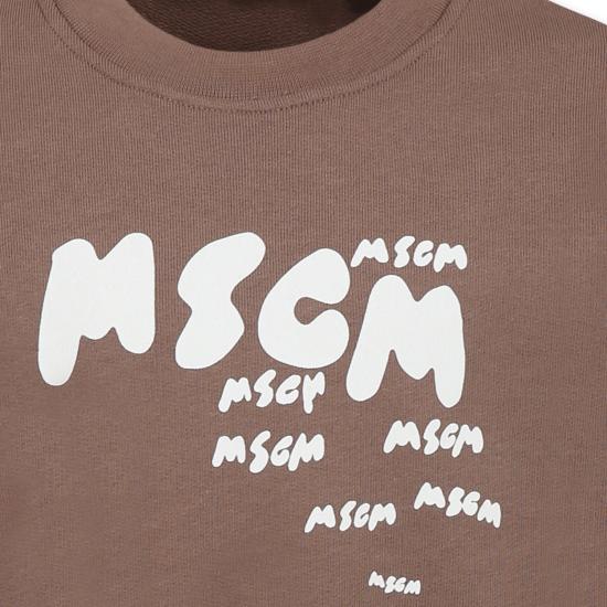 25SS [키즈] 엠에스지엠 트레이닝 상의 S5MSJBSW010 MS008 BROWN - MSGM