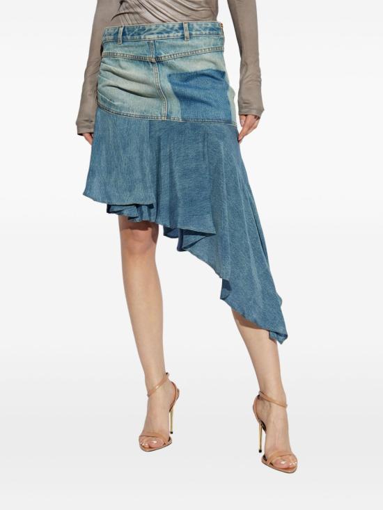 25SS 발망 숏 스커트 EF1LBA55DF24 6FF Blue - BALMAIN