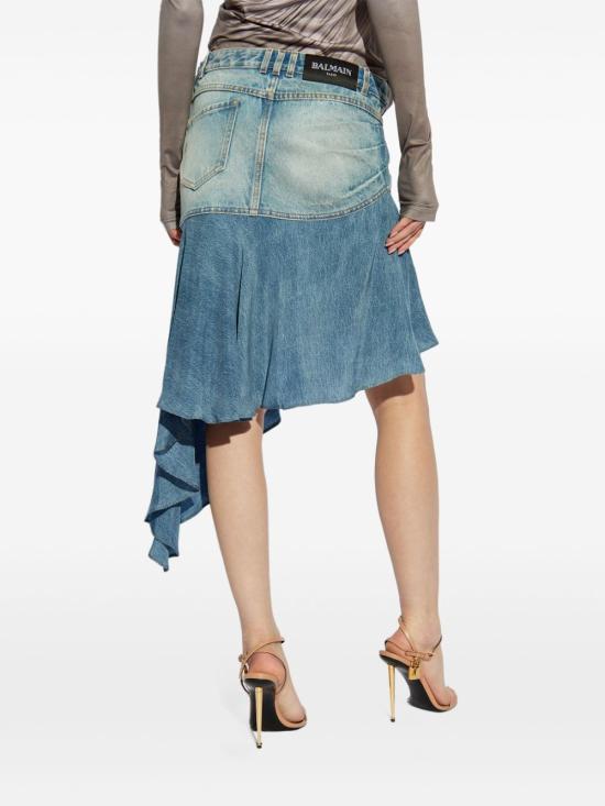 25SS 발망 숏 스커트 EF1LBA55DF24 6FF Blue - BALMAIN