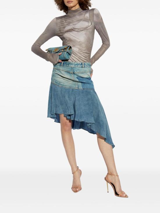 25SS 발망 숏 스커트 EF1LBA55DF24 6FF Blue - BALMAIN