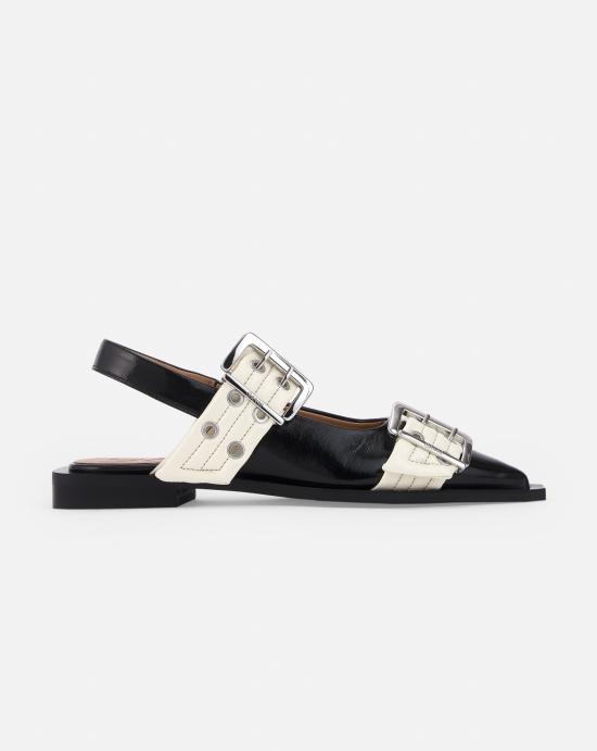 24FW 가니 샌들 S2871 087 Black egret