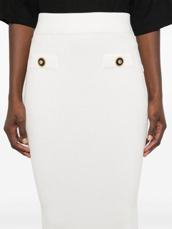 25SS 발망 숏 스커트 EF1LD022KI10 0FA White - BALMAIN