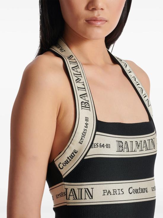 25SS 발망 숏 원피스 EF1R5088JJ95 EDY Black - BALMAIN