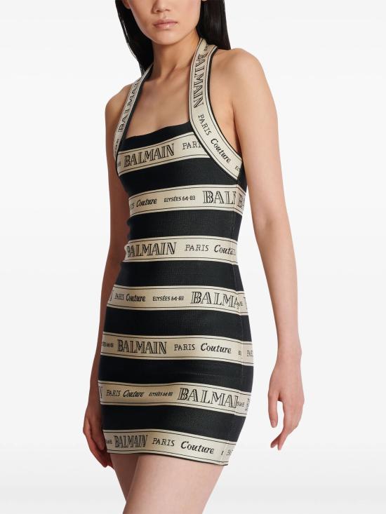 25SS 발망 숏 원피스 EF1R5088JJ95 EDY Black - BALMAIN