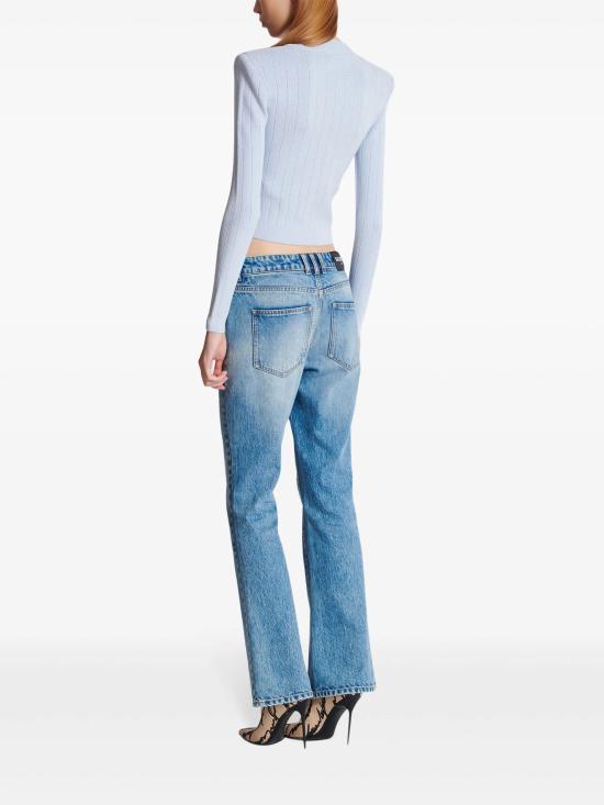 25SS 발망 가디건 DF1KL007KB07 6AC Clear Blue - BALMAIN