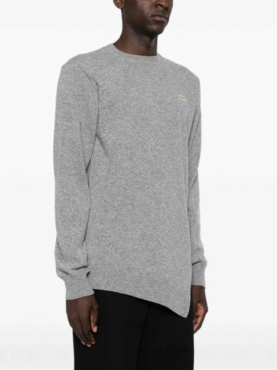  꼼데가르송 x 라코스테 코튼 스웨터 FLN006W23GREY - COMME DES GARCONS