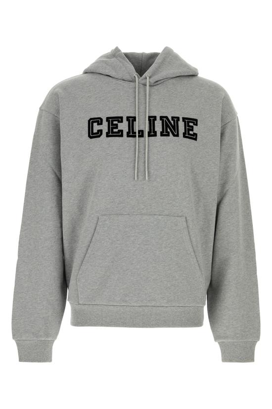  셀린느 후드 티셔츠 RY032510Z08BQ GREY MELANGE BLACK DOM