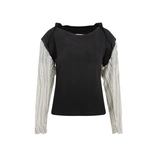 24FW 마르지엘라 긴팔 티셔츠 S67GC0034 M20007 855 Black