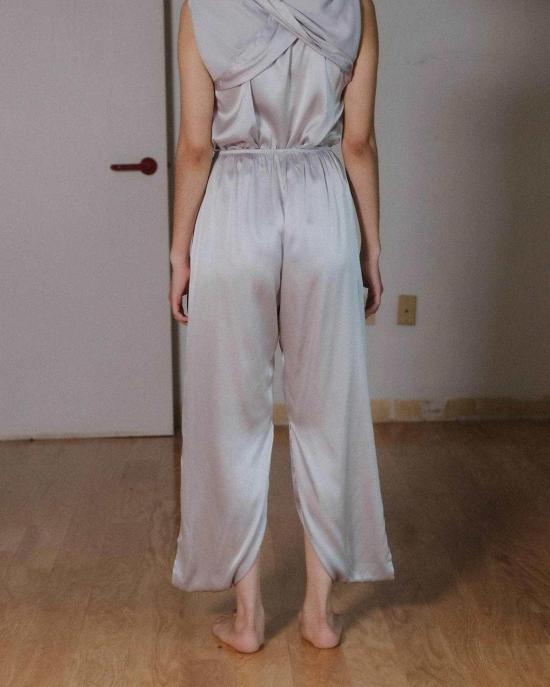  베이스레인지 스트레이트 팬츠 시티 팬츠 실버 - BASERANGE