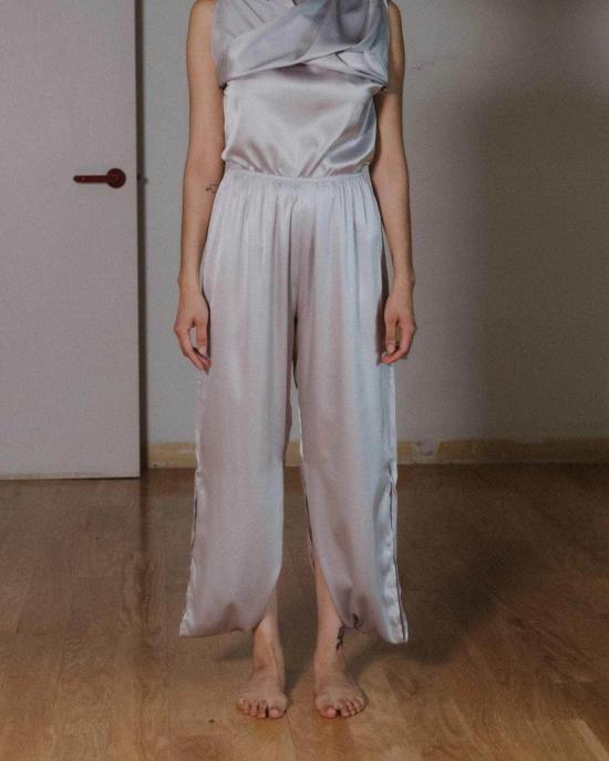  베이스레인지 스트레이트 팬츠 시티 팬츠 실버 - BASERANGE