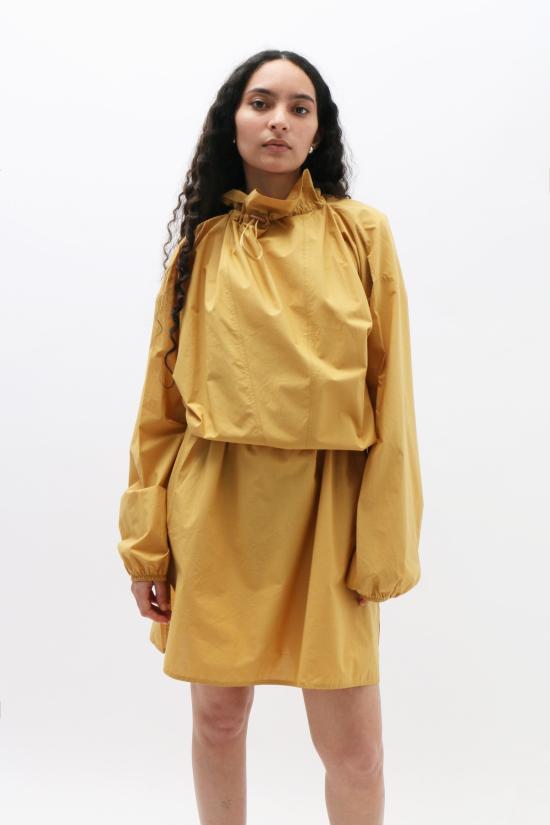  베이스레인지 미디 원피스 베이스렌지 에어드레스 옐로우 - BASERANGE