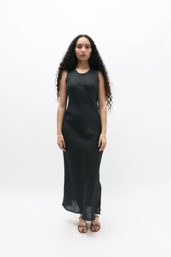  베이스레인지 미디 원피스 Baserange Dydine 하트 탱크 드레스 블랙