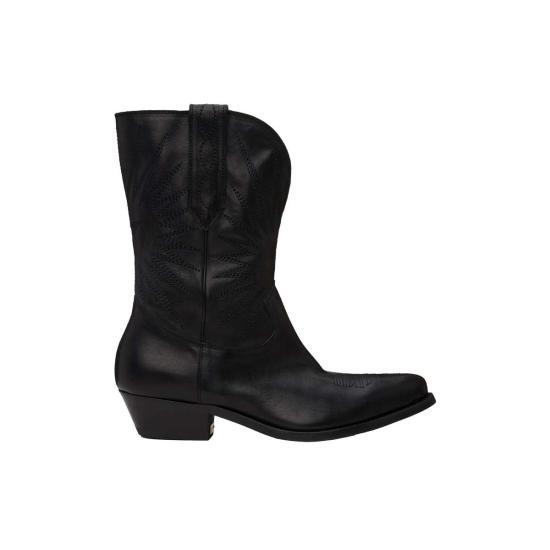  골든구스 부츠 자수  블랙