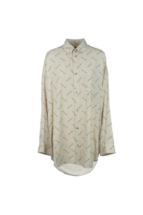 25SS 발렌시아가 셔츠 773300TRLB1 9711 LIGHT BEIGE BLACK