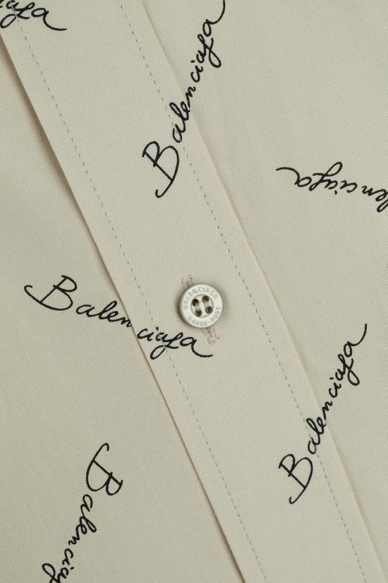 25SS 발렌시아가 셔츠 773300TRLB1 9711 LIGHT BEIGE BLACK - BALENCIAGA