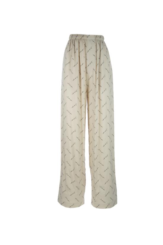 25SS 발렌시아가 스트레이트 팬츠 814016TRLB1 9711 LIGHT BEIGE BLACK