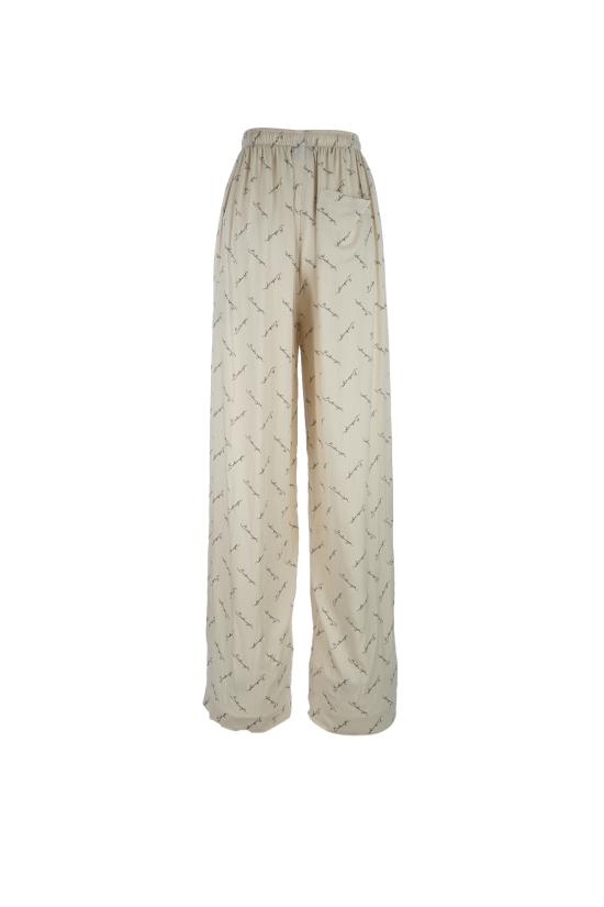 25SS 발렌시아가 스트레이트 팬츠 814016TRLB1 9711 LIGHT BEIGE BLACK - BALENCIAGA