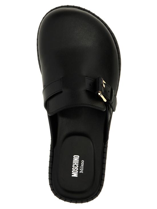 25SS 모스키노 뮬/슬리퍼 MB10152G0MGA0000 Black - MOSCHINO
