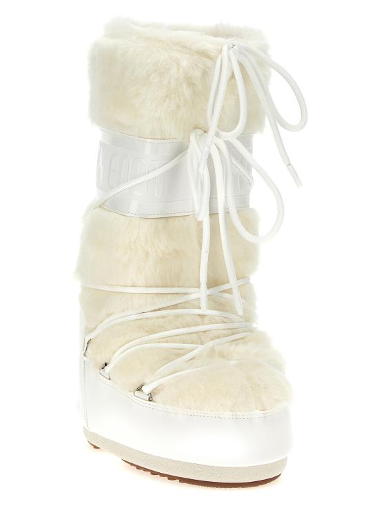 26FW 문부츠 MB 아이콘 폭스 퍼 부츠 80D1408900A002 White - MOON BOOT