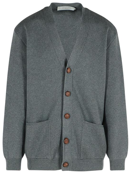 26SS 골든구스 코튼 니트 V넥 버튼 가디건 GMP00946 P00066260304 Grey