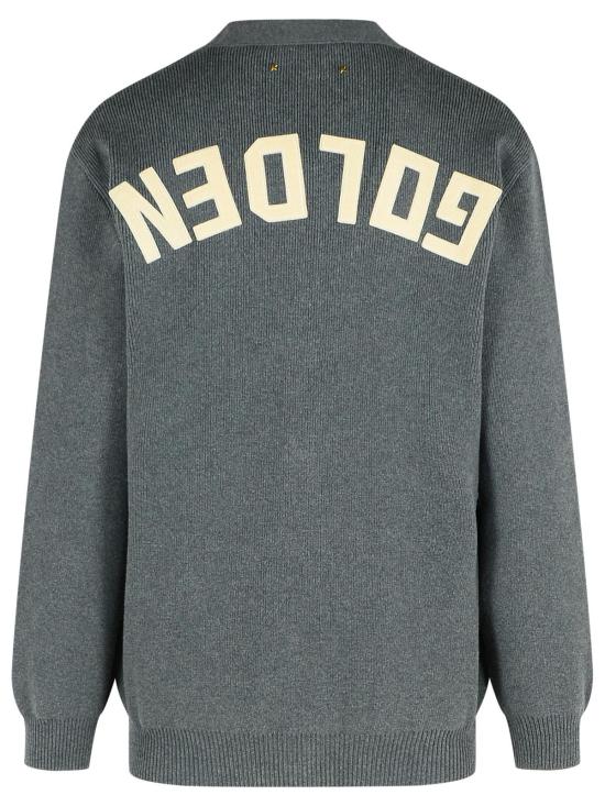 26SS 골든구스 코튼 니트 V넥 버튼 가디건 GMP00946 P00066260304 Grey - GOLDEN GOOSE