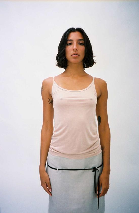  베이스레인지 민소매 티셔츠 햅틱 대나무 탱크 - BASERANGE