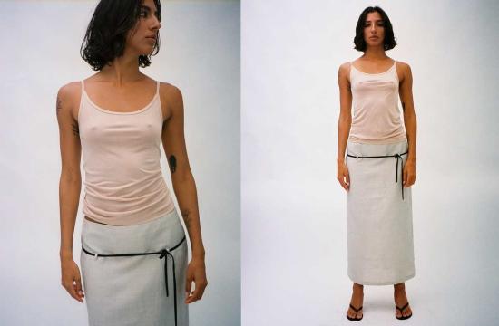  베이스레인지 민소매 티셔츠 햅틱 대나무 탱크 - BASERANGE