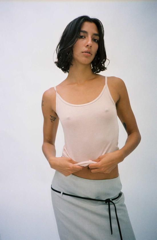  베이스레인지 민소매 티셔츠 햅틱 대나무 탱크 - BASERANGE