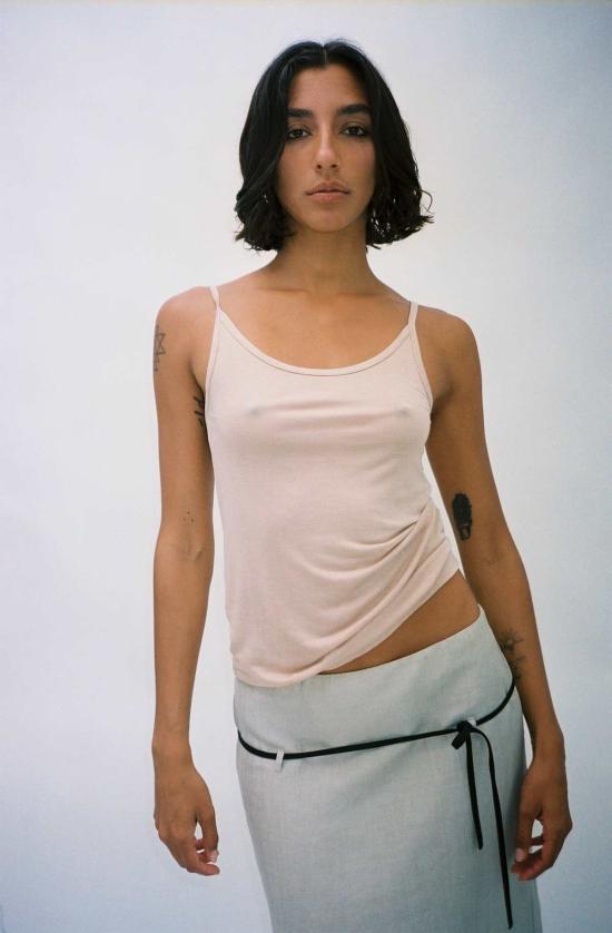  베이스레인지 민소매 티셔츠 햅틱 대나무 탱크 - BASERANGE