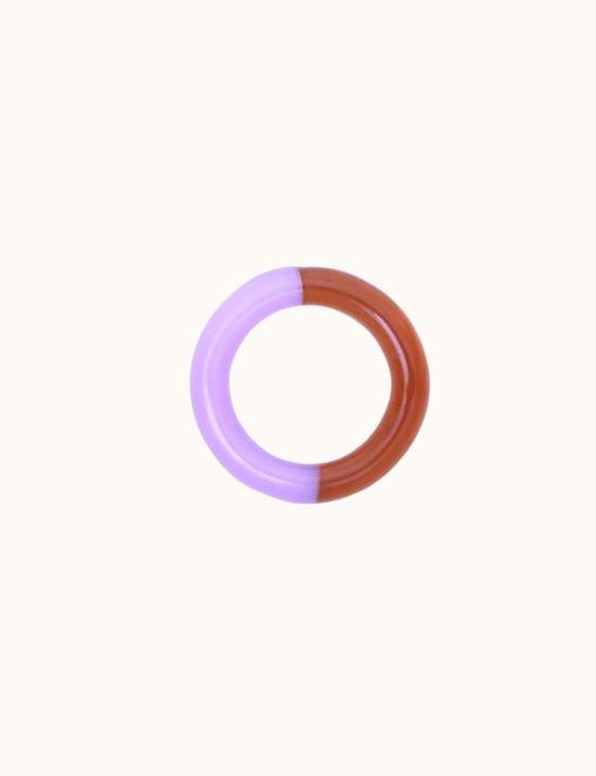  키인 반지 Keane 투톤 유리  퍼플/허니