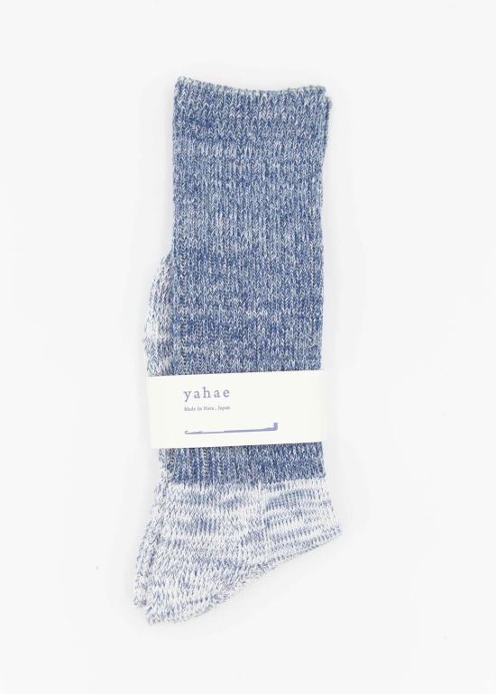  Yahae 양말 야해파일 크루삭스 인디고