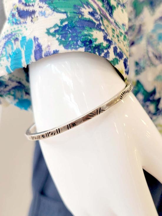  Chan Luu 팔찌 찬 루 에칭 커프 실버 - OTHER BRANDS