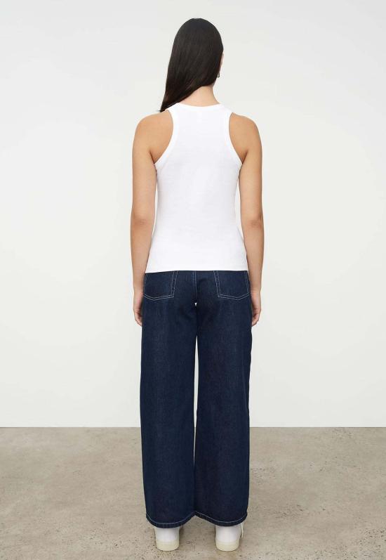  코우토우 민소매 티셔츠 레이서 백 싱글렛 화이트 - KOWTOW