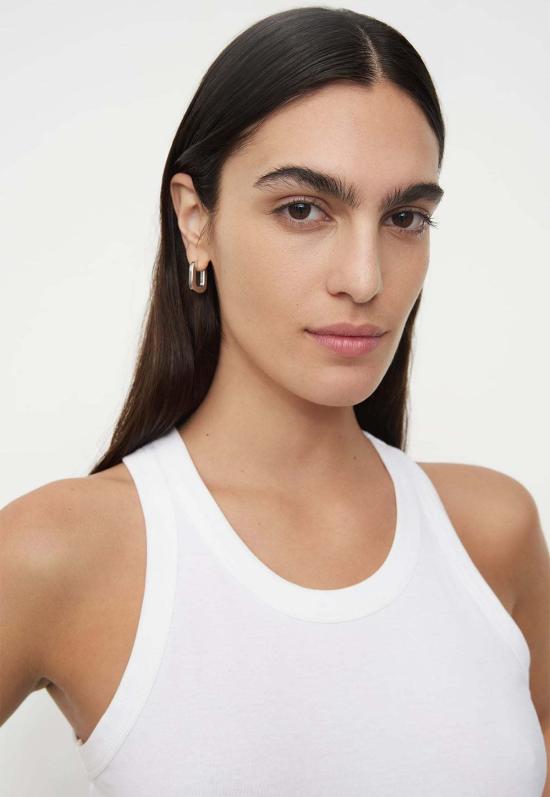  코우토우 민소매 티셔츠 레이서 백 싱글렛 화이트 - KOWTOW