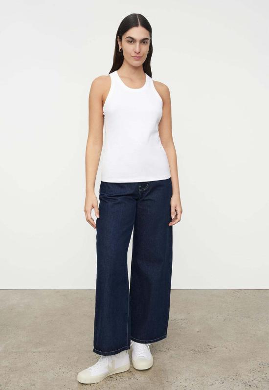  코우토우 민소매 티셔츠 레이서 백 싱글렛 화이트 - KOWTOW