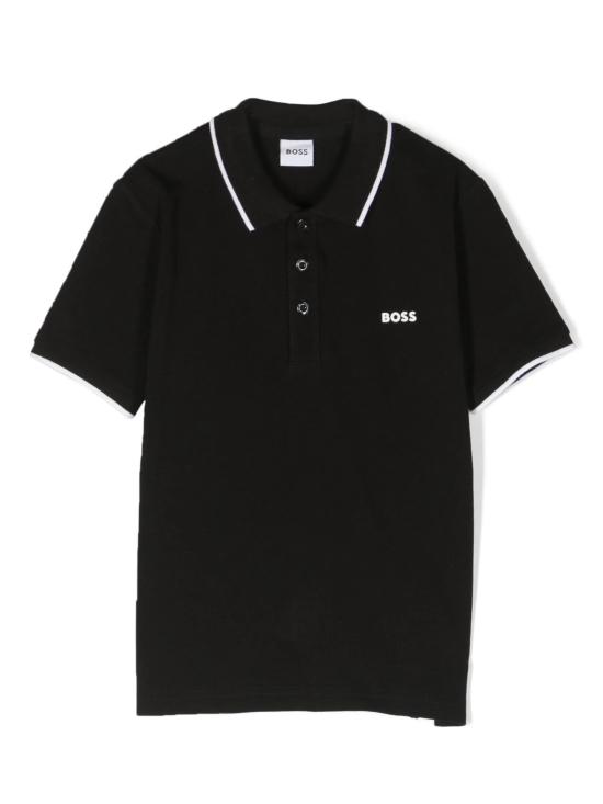 25SS [주니어] 휴고보스 폴로 셔츠 J25P26 09B Black
