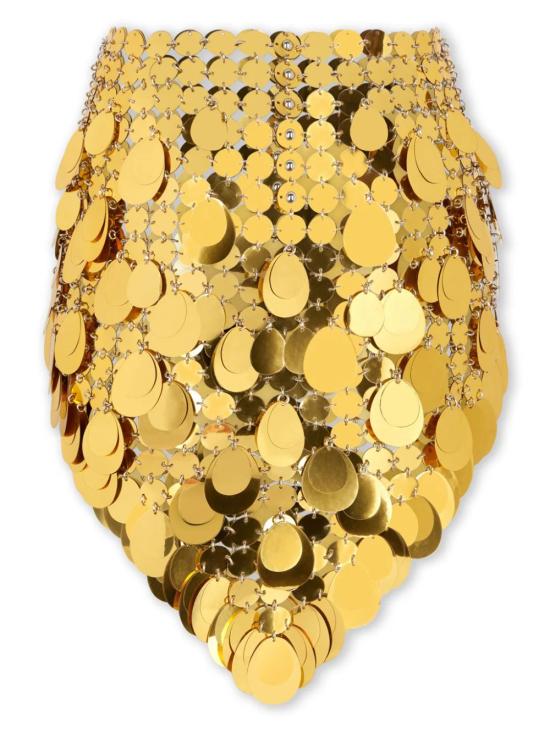 24FW 파코라반 숏 스커트 24FIJU546PS0202 P710 GOLD - PACO RABANNE