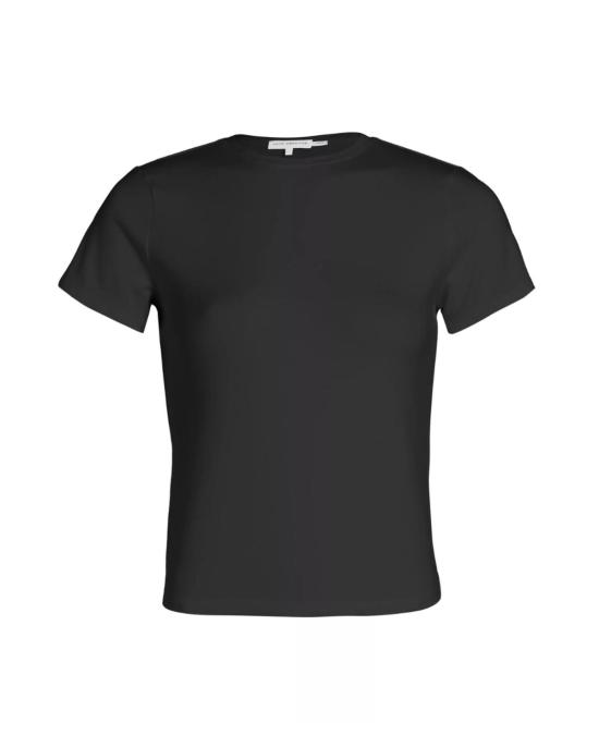  굿 아메리칸 반팔 티셔츠 베이비 티셔츠 화이트/블랙