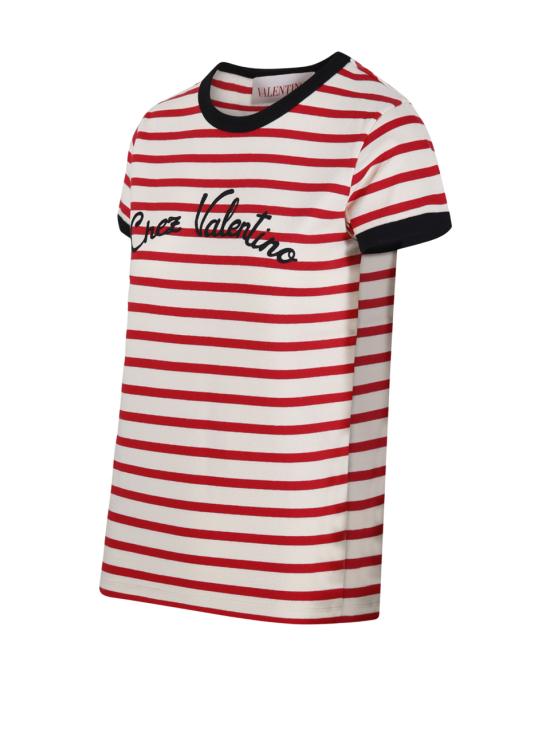 25SS 발렌티노 가라바니 반팔 티셔츠 6B3MG24P961 AS0 AVORIO ROSSO - VALENTINO GARAVANI